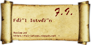 Fél István névjegykártya